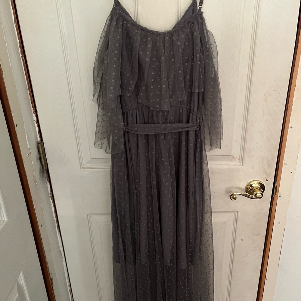 Joyfolie Mia Joy Lauryn Gray Dress NWT Women’s Small BOHO - Picture 7 of 7